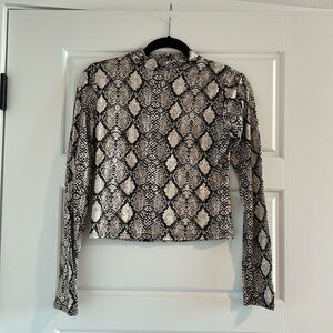 Olivia Rae Snakeskin Turtleneck